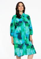 Yoek Blouse jurk | Groen | Maat 58/60
