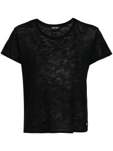 TOM FORD t-shirt à plaque logo - Noir