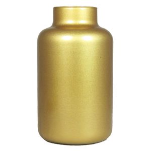 Bloemenvaas - mat goud glas - H25 x D15 cm - Vazen