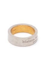 Maison Margiela bague à logo gravé - Argent