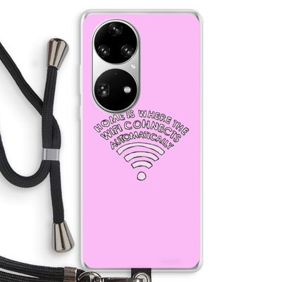 Home Is Where The Wifi Is: Huawei P50 Pro Transparant Hoesje met koord