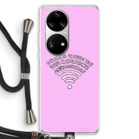 Home Is Where The Wifi Is: Huawei P50 Pro Transparant Hoesje met koord