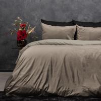 Sleeptime Velvet Uni Dekbedovertrek Taupe/Grijs Sleeptime Velvet Uni Dekbedovertrek Taupe/Grijs