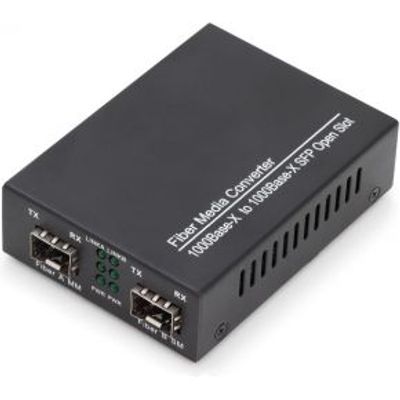 Digitus DN-82133 1000Mbit/s 1550nm Multimode, Single-mode Zwart netwerk media converter