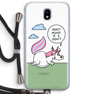 Unicorn: Samsung Galaxy J5 (2017) Transparant Hoesje met koord