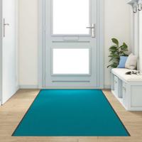 Deurmat Cyaan en Zwart 120 x 350 cm Polyamide en PVC
