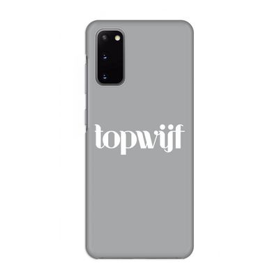 Topwijf Grijs Wit: Volledig geprint Samsung Galaxy S20 Hoesje