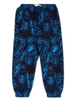 Palm Angels Kids pantalon de jogging à imprimé graphique - Bleu