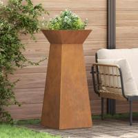 Pilaar Plantenbak 2 pcs Zilver 40 x 40 x 100 cm Staal