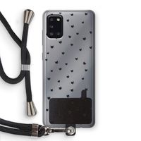 Kleine kattenkopjes: Samsung Galaxy A31 Transparant Hoesje met koord