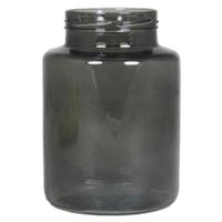Bloemenvaas - smoke grijs/transparant glas - H25 x D17 cm - thumbnail