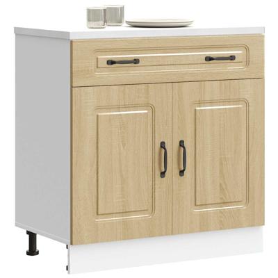 Keuken onderkast Kalmar bewerkt hout sonoma eikenkleurig
