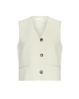 Msch Copenhagen Mschrosina Michelle Short Waistcoat 19551 T-shirt Korte Mouw Fog Mel
