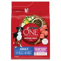 PURINA One Adult Medium/Maxi Rich in lamb with rice - droog hondenvoer - 2,5kg