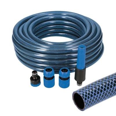 Slangset met accessoires EDM 74099 5/8" 20 mm x 25 m Blauw (25 m)