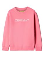 Off-White Kids sweat en coton à logo imprimé - Rose - thumbnail