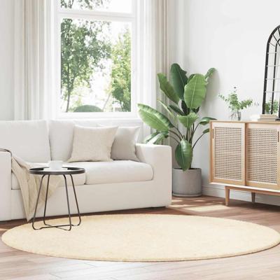 Hoogpolig vloerkleed NAVARRA 200x200 cm polyester crmekleurig