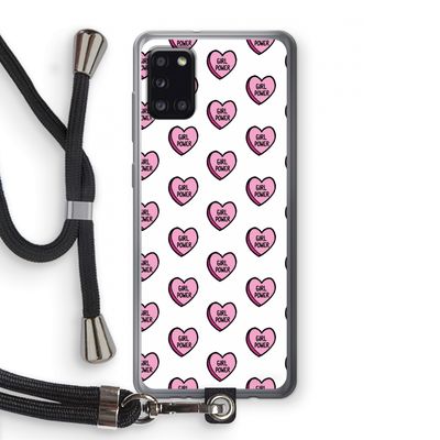 GIRL POWER: Samsung Galaxy A31 Transparant Hoesje met koord