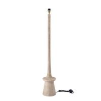 PTMD Caelin Natural mango wood floor lamp narrow round