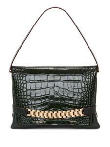 Victoria Beckham pochette Chain Pouch à effet peau de crocodile - Vert