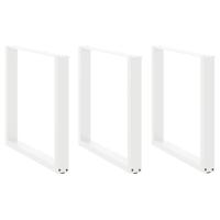 Salontafelpoten 3 st U-vormig 80x(72-73) cm staal wit