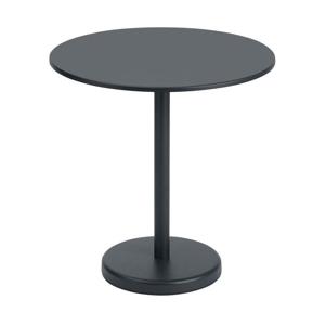 Muuto Linear Steel tuintafel bistro rond H73 ⌀70 Black