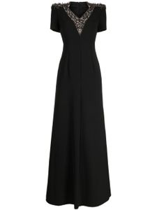 Jenny Packham robe longue Dune à sequins - Noir