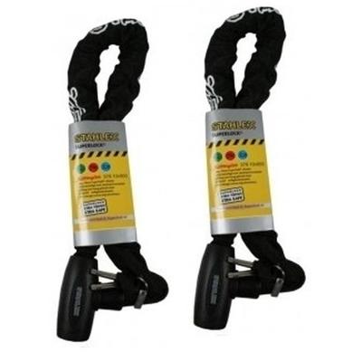 Stahlex Scooterslot - 2x - zwart - zwaar slot - 10 x 900 mm - fietsslot / motorslot