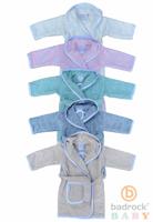 Baby badjas met capuchon – katoen – keuze uit 5 kleurtjes-Zand - baby-1-2 jaar (92) - thumbnail