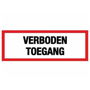 Sticker verboden toegang 14,8 x 10,5 cm   -