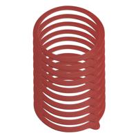 HI Weckpot inmaakringen - 10x - rubber - rood - 11 cm - voor weckpotten
