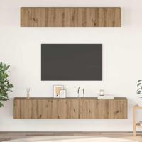 Tv-meubelset 5 pcs artisanaal eikenkleurig Medium Bewerkt hout