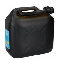 Jerrycan 10 liter zwart voor brandstof - incl. schenktuit - o.a. voor benzine / diesel - thumbnail