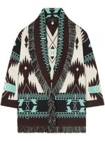 Alanui cardigan Icon en jacquard - Noir