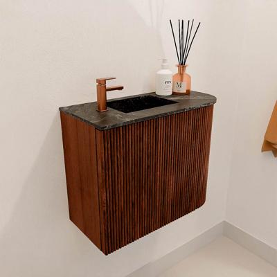 Toiletmeubel Mondiaz Joya Dlux | 51.6 cm | Meubelkleur Ruby | Faye wastafel Lava Wasbak Links | 1 kraangat