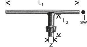 Bosch Accessoires Reservesleutels voor tandkransboorhouders S1, G, 60 mm, 30 mm, 4 mm 1st - 1607950028