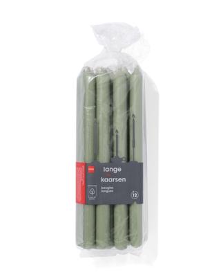 HEMA Lange huishoudkaarsen Ø2.2x29 - 12 stuks lichtgroen (lichtgroen)