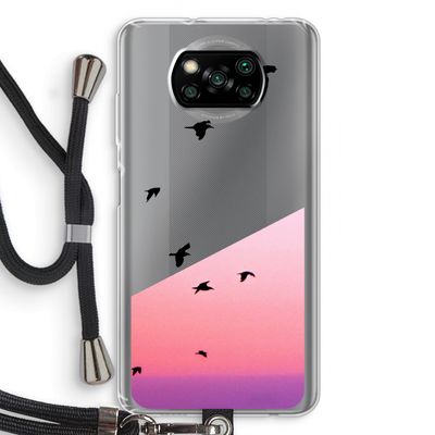 Fly away: Xiaomi Poco X3 Pro Transparant Hoesje met koord