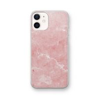 Roze marmer: iPhone 12 Transparant Hoesje