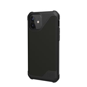 Urban Armor Gear Metropolis Backcover Apple iPhone 12 mini Lederoptiek zwart Stootbestendig, Inductieve lading