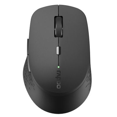 Rapoo Draadloze laser muis M300 Multi-mode geruisloos - Donkergrijs