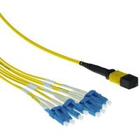 ACT 1 meter Singlemode 9/125 OS2 fanout patchkabel 1 X MTP female - 6 X LC duplex 12 vezels