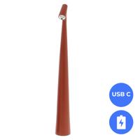 Nordic Design LED Tafellamp Nachtlamp Oplaadbaar Bordeaux rood - USB-C - 45cm Dimbaar