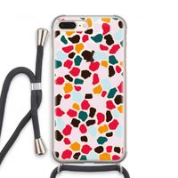 Colored Giraffe: iPhone 8 Plus Transparant Hoesje met koord