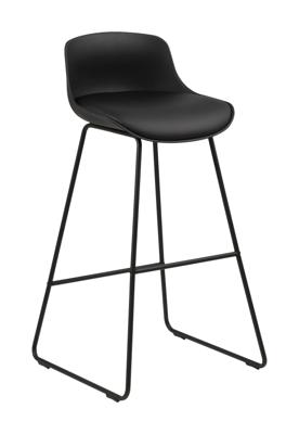 Bendt Barkruk 'Pelle' (zithoogte 76cm), kleur Zwart