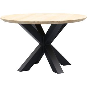 Eettafel Conroe rond met metalen matrixpoot