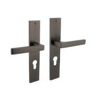 Intersteel Deurklink Hera op rechthoekig schild profielcilindergat 72 mm antracietgrijs