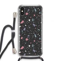Terrazzo N°16: iPhone XS Transparant Hoesje met koord