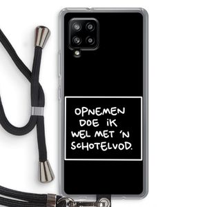 Schotelvod: Samsung Galaxy A42 5G Transparant Hoesje met koord