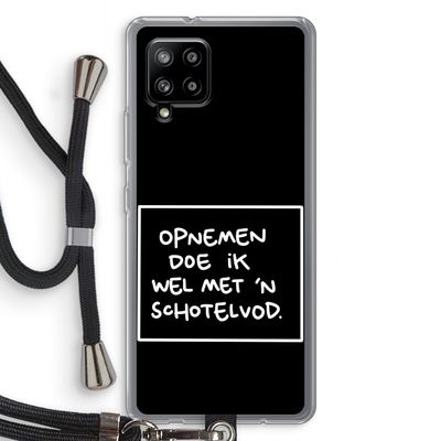 Schotelvod: Samsung Galaxy A42 5G Transparant Hoesje met koord